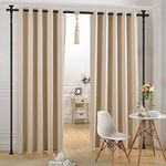 Room Divider, No Drilling Curtain Rod for Room Separation, 4-10ft (H) 28-70inch(W) Adjustable Heavy Duty Floor to Ceiling Room Partitions Divders, Portable Hanging Dividers Space Separator Matt Black