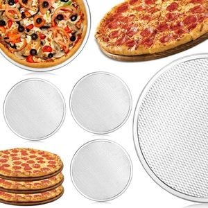 RHBLME 3 Pack Pizza Screen, Nonstick Pizza Screen 14 Inch Aluminum Alloy Pizza Pan for Oven, Seamless Rim & Rust-Free, Pizza Crisper Tray Pizza Baking Pan for BBQ, Kitchen, Commercial