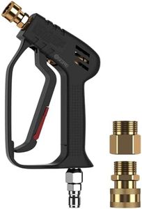 SICOPRO Short Pressure Washer Gun, Power Washer Gun for Car Wash Foam Gun, Stubby Pressure Washer Gun with 3/8" Male Plug And 1/4” Quick Connector Coupler, Anti-Tangle Design