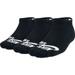 Nike Men's No Show Skateboarding Socks 3Pk-Black-Large