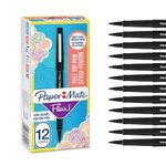 Paper Mate Flair Felt Tip Pens | Medium Point (0.7 mm) Writing Pens | Black Pens | For Writing, Drawing & Sketching | 12 Count