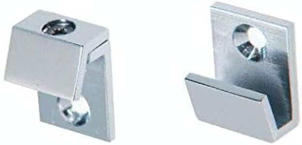 C.R. Laurence MC00BN CRL Brushed Nickel 5/8" Wide Beveled Mirror Clip Set