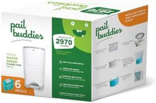 Pail Buddies Diaper Pail Refills | 6 Count | Compatible with Dekor Classic Diaper Pail | Strong, Durable Diaper Pail Refills with Fresh, Baby Powder Scent