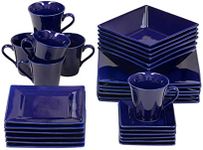 10 Strawberry Street Nova Square 30 Piece Dinnerware Set, Cobalt
