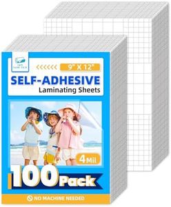 T&W SAME FILM 100 Pack Self Adhesive Laminating Sheets, Holds 8.5 x 11 Inch Laminate Paper, 9 x 12 Inch Lamination, Letter Size, Thermal Laminating Sheets, Self Sealing
