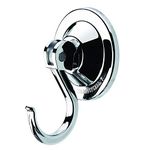 NL HOME Suction Cup Hooks, Powerful Vacuum Wreath Hangers for Glass Door or Window, 4-Pack, Chrome Coating