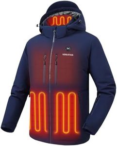 Venustas Men’s Heated Utility Jacket with 12V Battery, MaxHeat 140°F, Softshell Heated Coat for Hiking, Skiing, Outdoor Work