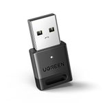 UGREEN Bluetooth 5.3 Adapter USB Bluetooth Dongle for PC Plug and Play for Windows 11 10 8.1 for Wireless Keyboard Mouse Headphone Speaker