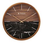 Titan Contemporary Wooden Analog Clock with Wood & Stone Textures On The Dial - W0077Wa02