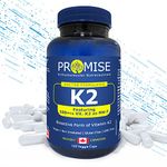 Promise Vitamin K2 MK-7 100mcg 120 Capsules- Bioactive Menaquinone-7, Bone, Tissue & Heart Health- non-GMO Natto, Vegan and Gluten-Free, Made In Canada