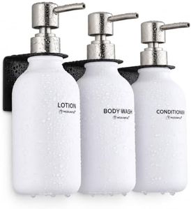 Shampoo and Conditioner Bottles Set Wall Mounted - No Drill