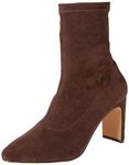 The Drop Women's Jane High Heel Pull-On Sock Boot, Coffee Bean, 7.5