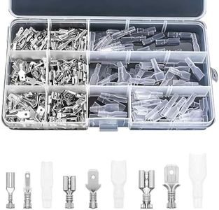 270PCS Terminal Connector Kit, Wire Connectors Electrical, Automotive and Marine Electrical Connections, Silver Colored Cable Connector Set for DIY Electronics and Professional Repairs
