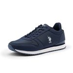 U.S. POLO ASSN. REGON Men's Navy Sneakers-(UK/10)(2FD23058N01)