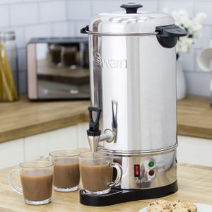 Swan 10L Stainless Steel Catering Urn – Automatic Temp Control, 1600W
