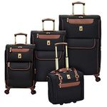 London Fog Westminster 4 Piece Set, Luggage/Suitcase, Black, Black, (Pack of 4), London Fog Westminster 4 Piece Set