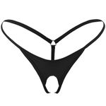 SHERRYLO Men String Thong Exotic Men's Underwear Thongs and G-strings Sexy G String for Man Mens Jockstrap Mankini Jockstraps, 23005-black, One Size