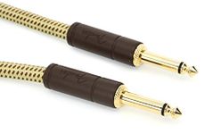 Fender Deluxe Series Instrument Cable, Straight/Straight, Tweed, 5ft