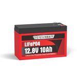 CYCLENBATT 12V 10Ah LiFePO4 Lithium Battery