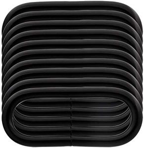 BIKICOCO 2'' Metal Oval Ring Buckle Loops Non Welded for Leather Purse Bags Handbag Straps, Black - Pack of 10