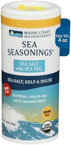 Maine Coast Sea Vegetables Sea Salt with Sea Veg Shaker | Wild-Harvested Seaweed Seasoning | Organic Dulse & Kelp Blend | Rich in Iodine | Great for Soups & Salads | 4 oz (Pack of 1)