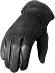 Hot Leathers Mens Motorcycle Driving Gloves, Black, Medium US