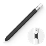 elago Classic Pencil Case Compatible with Apple Pencil (USB-C), Perfect Grip, Protective Skin, Silicone Sleeve, Supports Magnetic Attachment (Black)