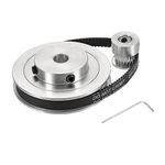 MECCANIXITY Timing Pulley 20&80 Teeth 8mm Bore Synchronous Wheel with Belt and Wrench for 3D Printer, CNC Machine, 1 Set