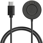 kwmobile Charger Compatible with Garmin Venu Sq Music/Sq 2 / Venu 2 Plus/Fenix 7 / vivoactive 4 - Charger USB-C Cable for Charging Smart Watch - Black