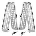 gardhom 2PCS 7.5' Heavy Duty Ramps 3000lbs Capacity Aluminum Folding Loading Ramps with Handle Truck Ramps for ATV UTV Pickup Motorcycle Dirt Bike Lawn Mower Snow Blower