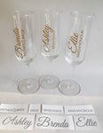 DIY Decals for Wine Glasses, Champagne Flutes, Water Bottles, Glassware - Bridal Party Names and Roles