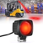 eTzone New Square LED Forklift Safety Lights Red DC 12-100V Forklift Backup Lights 10W Warehouse Pedestrian Warning Spotlight