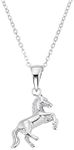 Amor Necklace with Pendant 925 Sterling Silver Girls Children's Necklace, 35 + 3 cm, Silver, Horse, Comes in Jewellery Gift Box, Silber 925, Sterling Silver, None