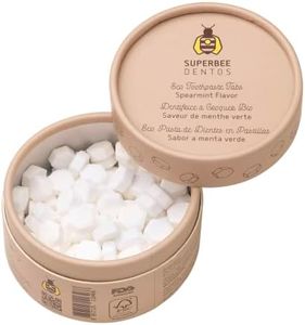 SuperBee Dentos - Tabletas de pasta de dientes ecológica | Lata de 100 pastillas de pasta de dientes naturales | Ecológico, sin plástico, natural | Dientes limpios, aliento fresco