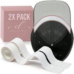 Hat Stain Protector Tape for Women (100+ Uses Total, Regular Adhesion, White), Save Your Hats from Makeup, Sweat and Sunscreen Stains, American Brand and American Design