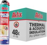Akfix Thermcoat Fire Rated Spray Foam Insulation 960 sq ft (48x27.1 oz) - (R-Value 11.32/2 inch) Closed Cell Expanding Wide Sealant Thermal Insulation for Walls and Attic - Gun&Cleaner NOT Included