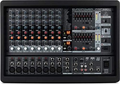Behringer EUROPWER PMP1680S 1600 Watt 10 Channel Powered Mixer with Dual Multi-FX Processor and FBQ Feedback Detection System