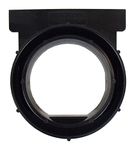 Polylok Heavy Duty Trench Drain Open Outlet End Cap - Black