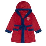 Arsenal FC Official Gift Baby Hooded Fleece Dressing Gown Red 2-3 Years