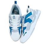 O2 Oxystep Men Sports Shoes - Breathable & Lightweight Men's Sports Sneakers - Comfortable Men's Shoes for Daily Use - Anti Skid Technology - Made with PU Leather & White Mesh - TPR Soles (White/Grey C-Green, UK Footwear Size System, Adult, Men, Numeric, Medium, 8)