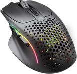 Glorious Gaming Model I 2 Wireless Gaming Mouse - Hybrid 2.4Ghz & Bluetooth, 75g Superlight, 9 Buttons (2 Swappable), RGB, PTFE Feet, MMO/MOBA/FPS, Long Battery Life, Side Thumb Rest - Black