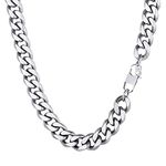 PROSTEEL Stainless Steel Curb Link Men and Women Chain Necklace 30 inch Long Neck Chain Friend