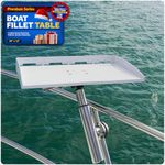 Five Oceans White Fishing Bait/Fillet Serving Cutting Board Table Rod Holder Mount w/Plier Storage and Knife Slots (20")