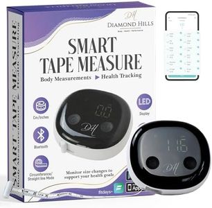 Diamond Hills Rechargeable Smart Tape Measure, Body Measuring Tape for Weight Loss, Bluetooth Body Measurement Tape with App, Body Fat Measurement Device for Muscle Gain, Fitness, 60in/150cm