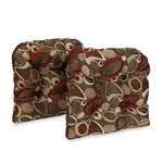 Klear Vu Ovation Non Slip Universal Chair Cushion Pad, Set of 2, 17" x 17", 2 Pack, Brown 2 Count