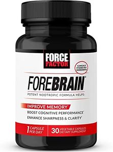 Forebrain Cognitive Performance Nootropic with COGNIGRAPE & Thinkamine – Improve Memory, Focus, Clarity, & Mental Energy, Force Factor, 30ct.