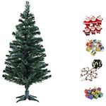 Taufa Villa 3 Feet Christmas Artificial Tree with 48 Pcs Tree Decoration Ornament for for Office School House Restaurants (3 FT Tree)