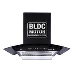 Elica 75cm 1500 m3/hr BLDC Filterless Autoclean Kitchen Chimney with 15 Years Motor & 5 Years Comprehensive Warranty | WDFL 750 BLDC HAC LTW MS NERO | Black | 9 Speed Touch + Motion Sensor Control