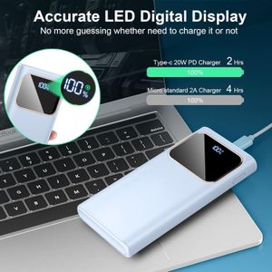 Power Bank 10000mAh Fast Charging – 22.5W USB-C Portable Charger with LED Display