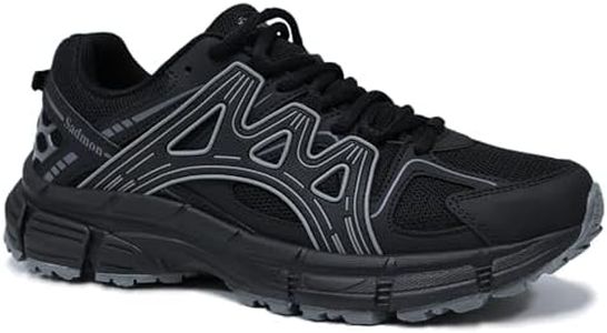 Sadmon Women's Non-Slip Trail Running Shoes Support Sneakers Tennis Shoes Casual Walking Sneakers Retro Black40